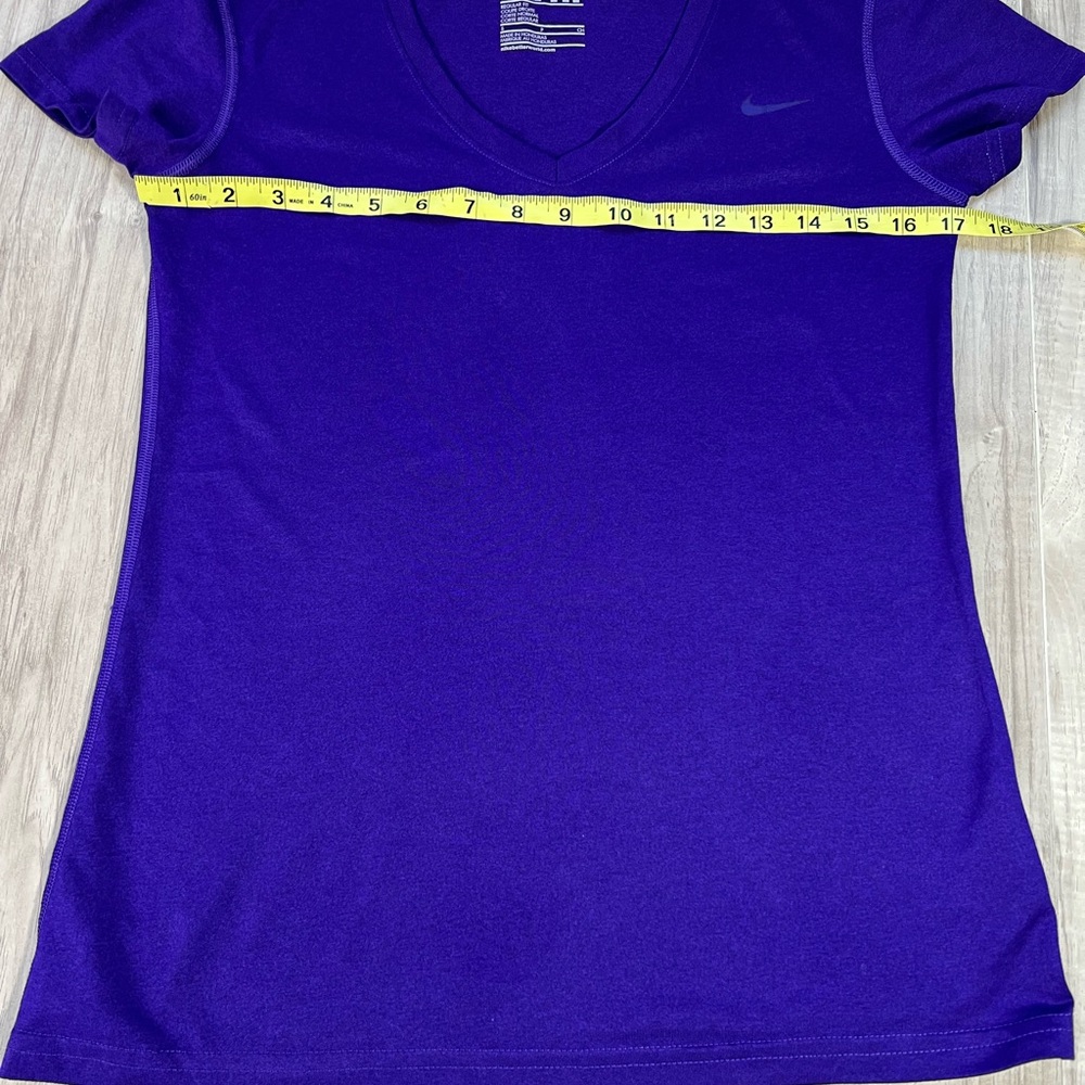 Nike Purple Fitted Short Sleeve Tee - Picture 3 of 6